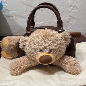 13DE MARZO Brown Teddy Bear Handbag/ crossbody